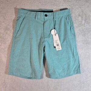 Kenneth Cole Golf Tech Shorts 30 Aqua‎ Crush Loose Belt Loop Defect